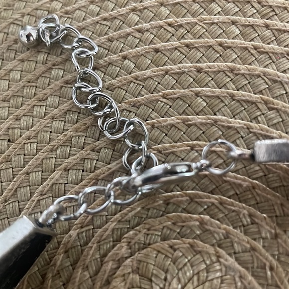 Turquoise Neck Choker Necklace Silvery - Picture 4 of 5